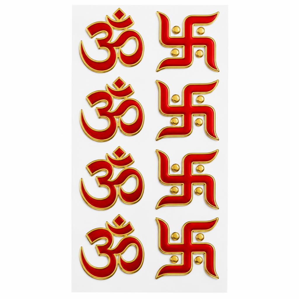 Om and Swastik Wall Sticker Set