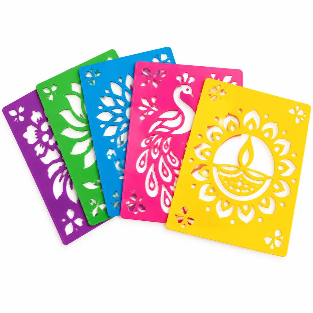 Rangoli Stencil Set (12 Designs)