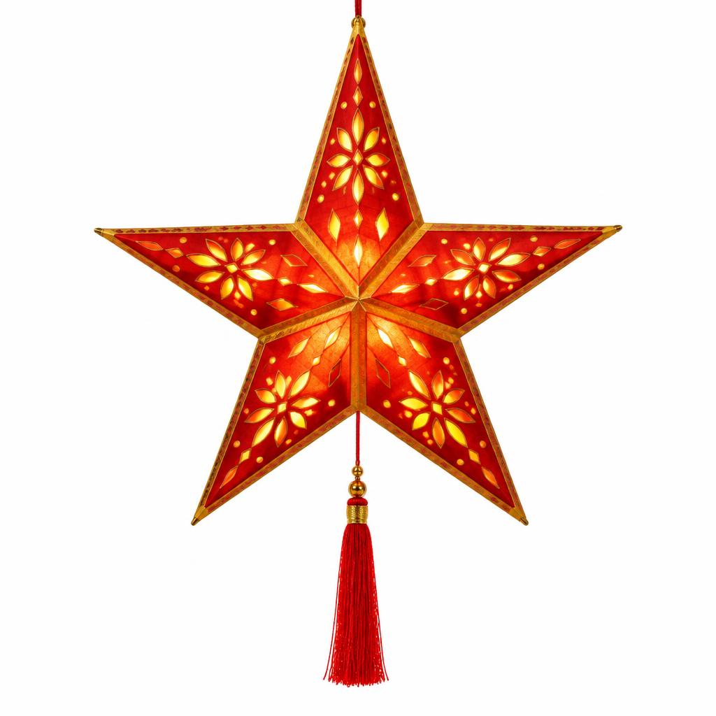 Hanging Star Lantern with LED (Large)